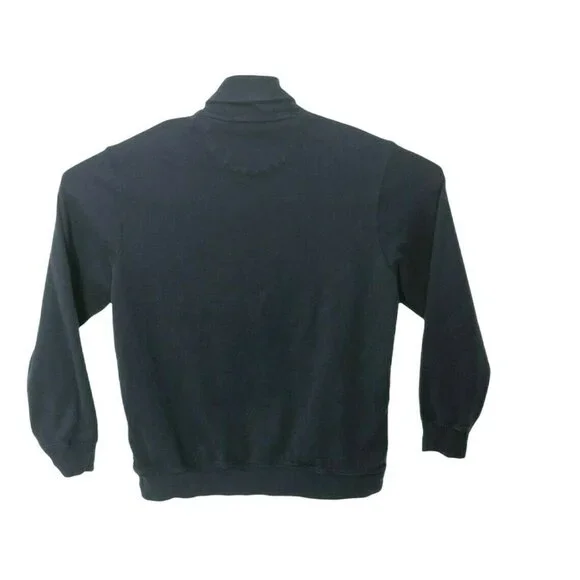 Chaps Sport Pullover Front Pocket Navy Blue Long Sleeve Mens XL TG EG Cotton - Picture 2 of 8